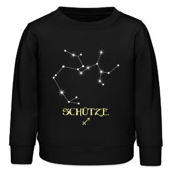 Schütze Sternzeichen - Kinder Organic Sweatshirt Mini Changer von Stanley/Stella - Schwarz - Vorne - AI Model Kid Male (0cm)