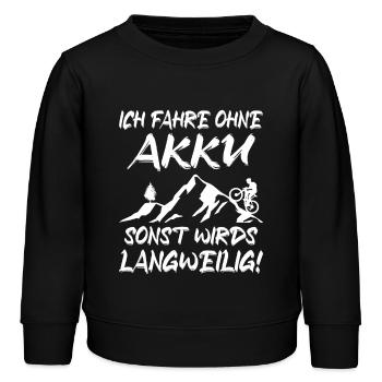 Fahrrad ohne Akku - Kinder Organic Sweatshirt Mini Changer von Stanley/Stella - Schwarz - Vorne - AI Model Kid Male (0cm)