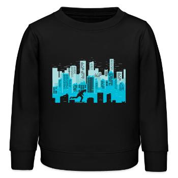 Longboard - Kinder Organic Sweatshirt Mini Changer von Stanley/Stella - Schwarz - Vorne - AI Model Kid Male (0cm)