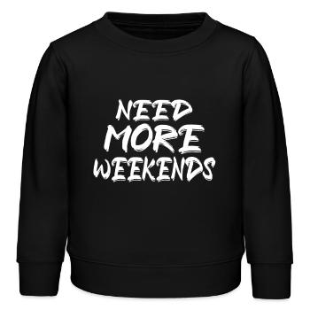 More Weekends - Sweat enfant bio Stanley/Stella - noir - Devant - AI Model Kid Male (0cm)