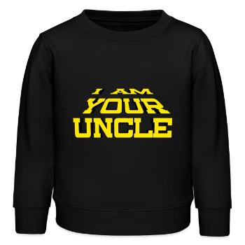 Im your uncle - Kinder Organic Sweatshirt Mini Changer von Stanley/Stella - Schwarz - Vorne - AI Model Kid Male (0cm)