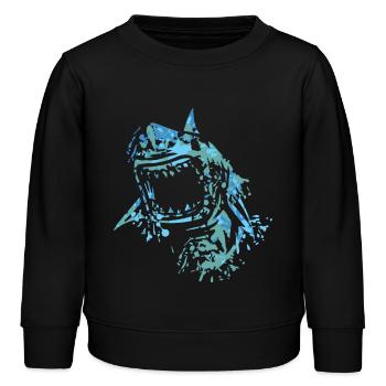Requins - Sweat enfant bio Stanley/Stella - noir - Devant - AI Model Kid Male (0cm)