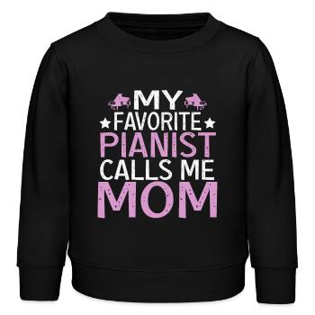 Pianist sohn, Pianist tochter - Kinder Organic Sweatshirt Mini Changer von Stanley/Stella - Schwarz - Vorne - AI Model Kid Male (0cm)