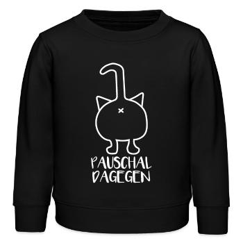 Pauschal dagegen - Kinder Organic Sweatshirt Mini Changer von Stanley/Stella - Schwarz - Vorne - AI Model Kid Male (0cm)