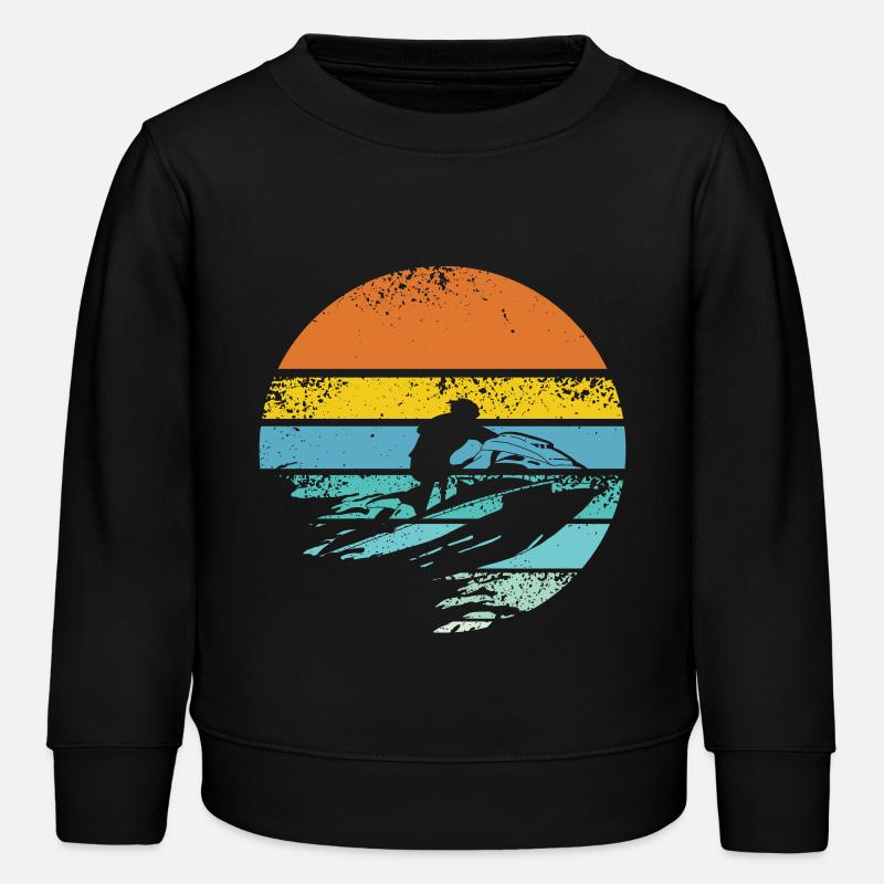 Jet ski rétro - Sweat enfant bio Stanley/Stella - noir
