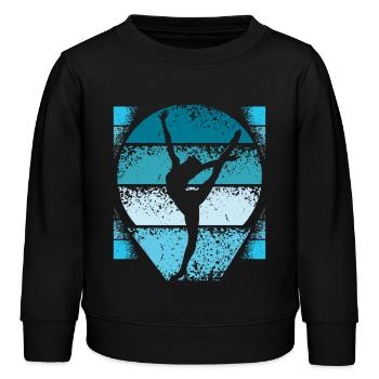Gymnastik Retro - Kinder Organic Sweatshirt Mini Changer von Stanley/Stella - Schwarz - Vorne - AI Model Kid Male (0cm)