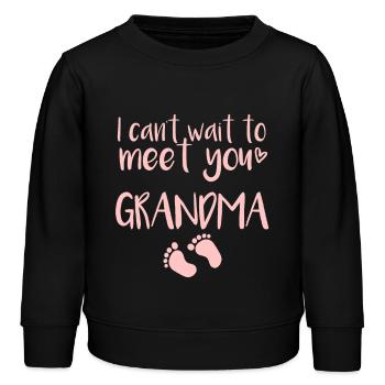 Grandma Baby - Kinder Organic Sweatshirt Mini Changer von Stanley/Stella - Schwarz - Vorne - AI Model Kid Male (0cm)