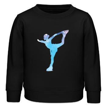 Eiskunstlauf Schlittschuh laufen Eis - Kinder Organic Sweatshirt Mini Changer von Stanley/Stella - Schwarz - Vorne - AI Model Kid Male (0cm)