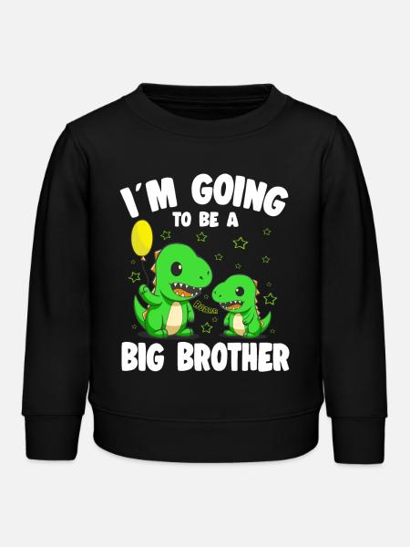 Big Brother promoveret Big Brother Dinosaur - Stanley/Stella børne sweatshirt økologisk - sort