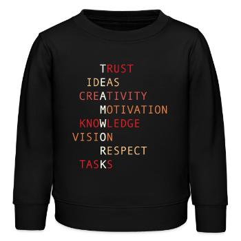 Teamwork - Kinder Organic Sweatshirt Mini Changer von Stanley/Stella - Schwarz - Vorne - AI Model Kid Male (0cm)