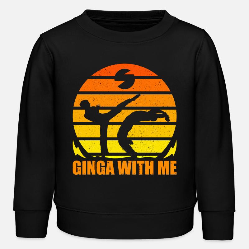Capoeira ginga with me - Kids Organic Sweatshirt by Stanley/Stella - black