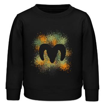 Dickhornschaf Jäger - Kinder Organic Sweatshirt Mini Changer von Stanley/Stella - Schwarz - Vorne - AI Model Kid Male (0cm)