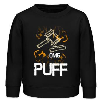 Omg Puff Gout Marteau vintage - Sweat enfant bio Stanley/Stella - noir - Devant - AI Model Kid Male (0cm)