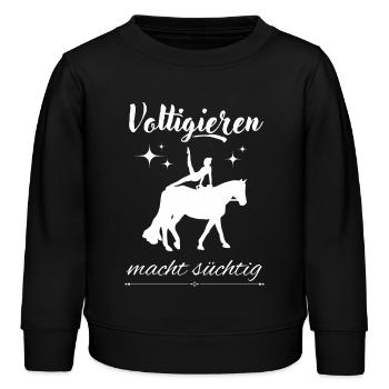 Voltigieren macht süchtig - Kinder Organic Sweatshirt Mini Changer von Stanley/Stella - Schwarz - Vorne - AI Model Kid Male (0cm)