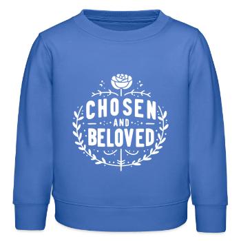 Auserwählt und geliebt - Kinder Organic Sweatshirt Mini Changer von Stanley/Stella - carolina Blue - Vorne - AI Model Kid Female (0cm)
