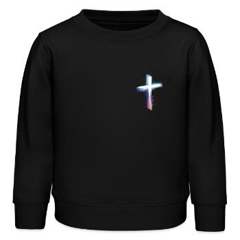 Jesus Christ Christian Christianity God Bible - Kids Organic Sweatshirt by Stanley/Stella - black - Front - AI Model Kid Male (0cm)
