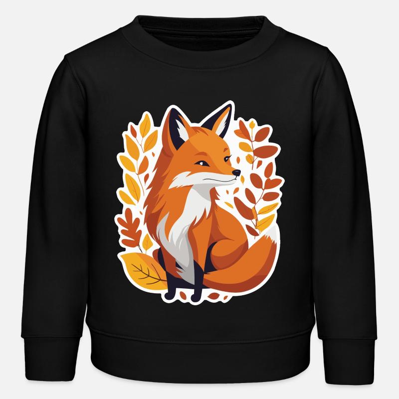 Fuchs im Herbst #4 - Kinder Organic Sweatshirt Mini Changer von Stanley/Stella - Schwarz