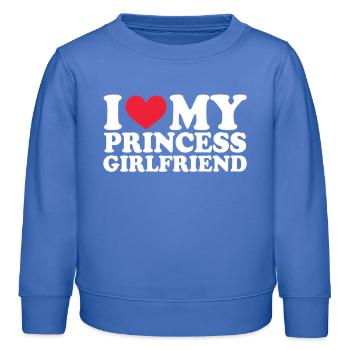 Petite amie Petite amie Relation Couple Amour Couple - Sweat enfant bio Stanley/Stella - carolina blue - Devant - AI Model Kid Female (0cm)