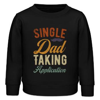 Single Dad funny saying - Kinder Organic Sweatshirt Mini Changer von Stanley/Stella - Schwarz - Vorne - AI Model Kid Male (0cm)
