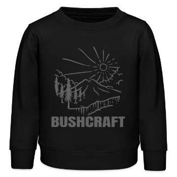 Bushcraft - Busch Genie mit Craftiness - Kinder Organic Sweatshirt Mini Changer von Stanley/Stella - Schwarz - Vorne - AI Model Kid Male (0cm)