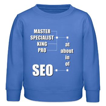SEO - Marketing - Sweat enfant bio Stanley/Stella - carolina blue - Devant - AI Model Kid Female (0cm)