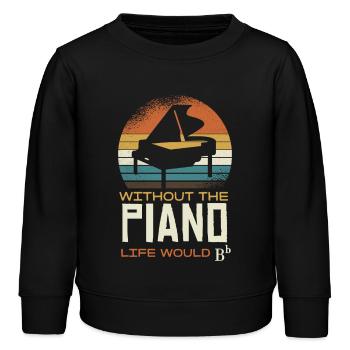 Ohne Klavier Wäre Das Leben B-Moll - Kinder Organic Sweatshirt Mini Changer von Stanley/Stella - Schwarz - Vorne - AI Model Kid Male (0cm)