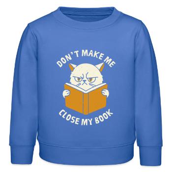 Zwinge mich nicht, mein Buch zu schließen - Kinder Organic Sweatshirt Mini Changer von Stanley/Stella - carolina Blue - Vorne - AI Model Kid Female (0cm)