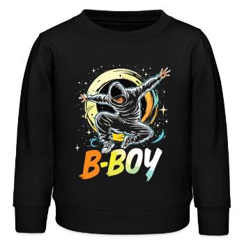 B-Boy Breakdance Breakdancer Urban Hip Hop - Kinder Organic Sweatshirt Mini Changer von Stanley/Stella - Schwarz - Vorne - AI Model Kid Male (0cm)