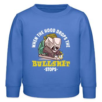 Wenn Der Helm Fällt Stoppt Der Unsinn Kreativer - Kinder Organic Sweatshirt Mini Changer von Stanley/Stella - carolina Blue - Vorne - AI Model Kid Female (0cm)