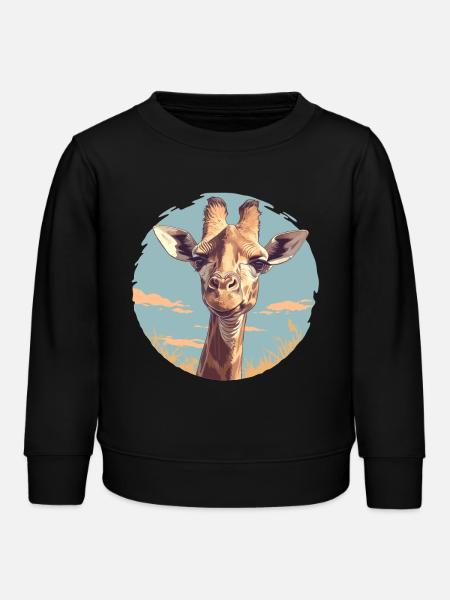 Giraffen Giraffe - Kinder Organic Sweatshirt Mini Changer von Stanley/Stella - Schwarz
