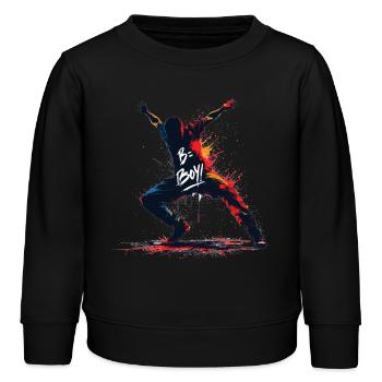 B-Boy Breakdance Hip Hop Tanz Tänzer Breakdance - Kinder Organic Sweatshirt Mini Changer von Stanley/Stella - Schwarz - Vorne - AI Model Kid Male (0cm)