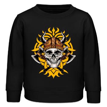 Viking - Sweat enfant bio Stanley/Stella - noir - Devant - AI Model Kid Male (0cm)