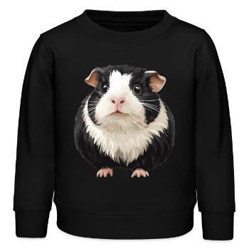 Meerschweinchen - Kinder Organic Sweatshirt Mini Changer von Stanley/Stella - Schwarz - Vorne - AI Model Kid Male (0cm)
