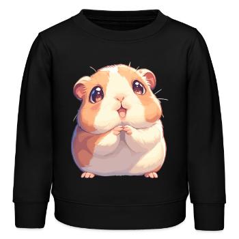 Meerschweinchen - Kinder Organic Sweatshirt Mini Changer von Stanley/Stella - Schwarz - Vorne - AI Model Kid Male (0cm)