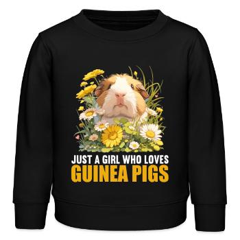 Meerschweinchen - Kinder Organic Sweatshirt Mini Changer von Stanley/Stella - Schwarz - Vorne - AI Model Kid Male (0cm)