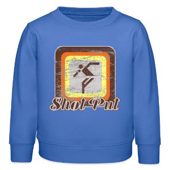 Kugelstoßen Retro - Kinder Organic Sweatshirt Mini Changer von Stanley/Stella - carolina Blue - Vorne - AI Model Kid Female (0cm)