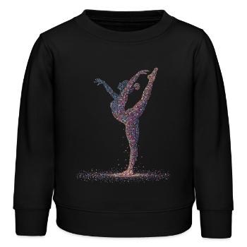 Turnen Gymnastik Turnerin Akrobatik - Kinder Organic Sweatshirt Mini Changer von Stanley/Stella - Schwarz - Vorne - AI Model Kid Male (0cm)