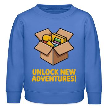 ABENTEUER-SPASS - Kinder Organic Sweatshirt Mini Changer von Stanley/Stella - carolina Blue - Vorne - AI Model Kid Female (0cm)