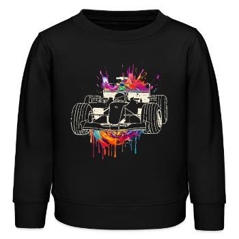 Grand-Prix-Rennfahrer - Kinder Organic Sweatshirt Mini Changer von Stanley/Stella - Schwarz - Vorne - AI Model Kid Male (0cm)