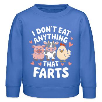 Vegetarian Vegan Veggie Vegetarian - Kids Organic Sweatshirt by Stanley/Stella - carolina blue - Front - AI Model Kid Female (0cm)