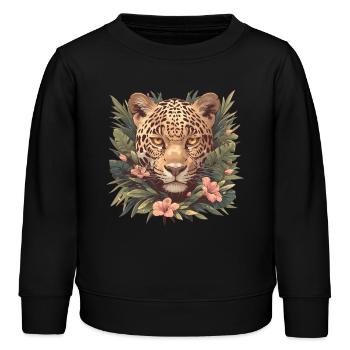 Jaguare Jaguar - Kinder Organic Sweatshirt Mini Changer von Stanley/Stella - Schwarz - Vorne - AI Model Kid Male (0cm)