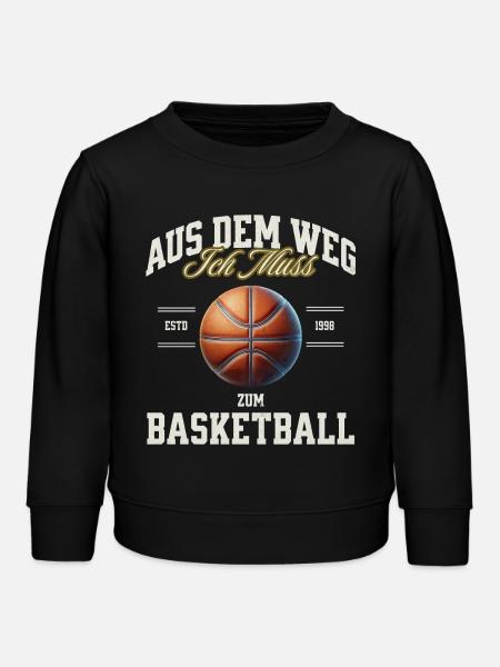 Basketball Basketballer - Kinder Organic Sweatshirt Mini Changer von Stanley/Stella - Schwarz