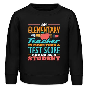 Un professeur d’école primaire, c’est plus qu’un simple résultat d’examen - Sweat enfant bio Stanley/Stella - noir - Devant - AI Model Kid Male (0cm)