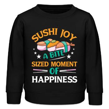 Sushi Japan Essen Sushi-Mahlzeit - Kinder Organic Sweatshirt Mini Changer von Stanley/Stella - Schwarz - Vorne - AI Model Kid Male (0cm)