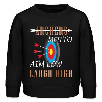 Bogenschießen Bogenschütze - Kinder Organic Sweatshirt Mini Changer von Stanley/Stella - Schwarz - Vorne - AI Model Kid Male (0cm)