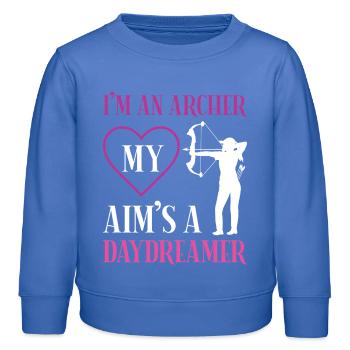 Bogenschießen Bogenschütze - Kinder Organic Sweatshirt Mini Changer von Stanley/Stella - carolina Blue - Vorne - AI Model Kid Female (0cm)