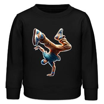 Breakdance - Kinder Organic Sweatshirt Mini Changer von Stanley/Stella - Schwarz - Vorne - AI Model Kid Male (0cm)
