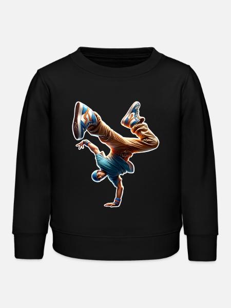 Breakdance - Kinder Organic Sweatshirt Mini Changer von Stanley/Stella - Schwarz