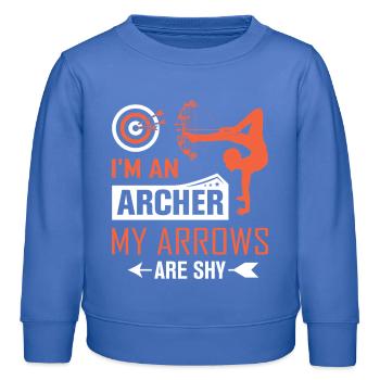 Bogenschießen Bogenschütze - Kinder Organic Sweatshirt Mini Changer von Stanley/Stella - carolina Blue - Vorne - AI Model Kid Female (0cm)