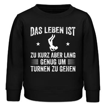 Turnen Mädchen Gymnastik Turnanzug Turnerin - Kinder Organic Sweatshirt Mini Changer von Stanley/Stella - Schwarz - Vorne - AI Model Kid Male (0cm)
